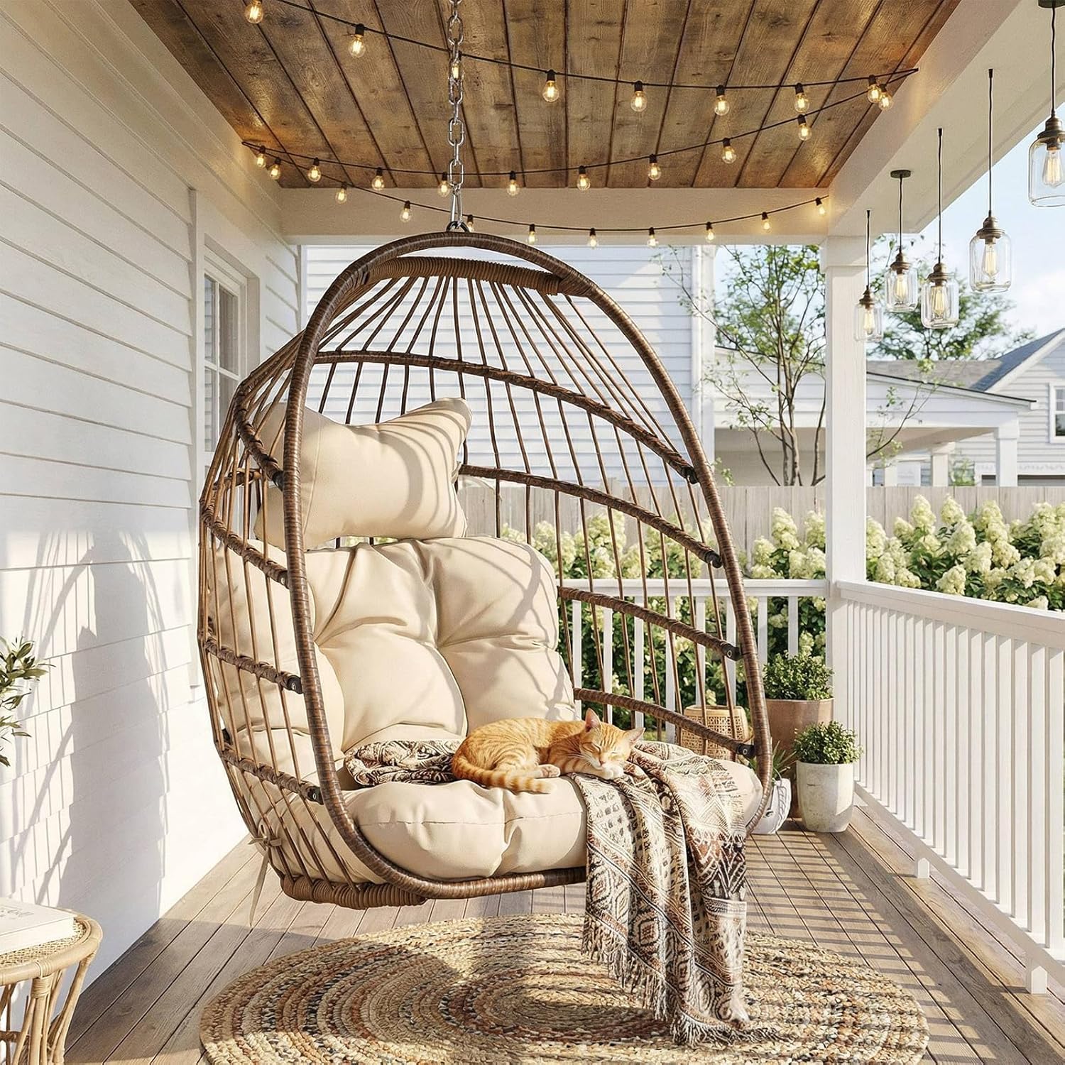 Outdoor Furniture Rh - Подвесное кресло-кокон для улицы без стойки,