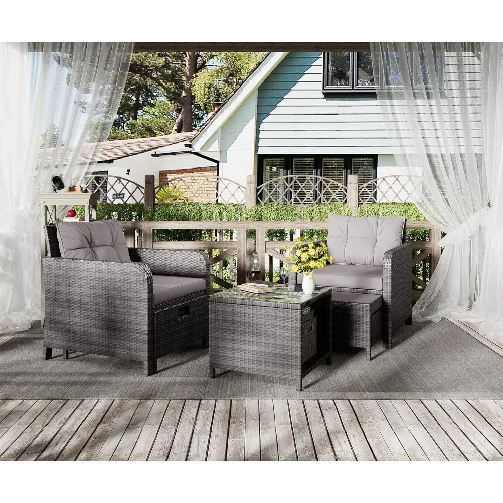 Rattan Lounge Set - # Для 5-компонентного набора для бесед