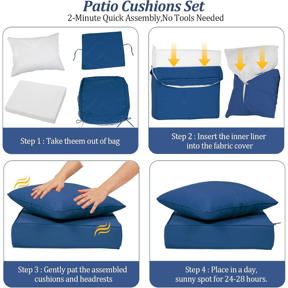 Набор из 4-х глубоких уличных  – обзор и цена Outdoor Furniture Fabric Waterproof