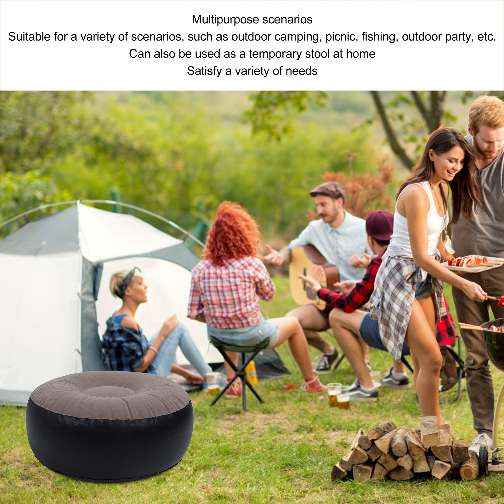 Надувной флокированный табурет – обзор и цена Outdoor Furniture Designer