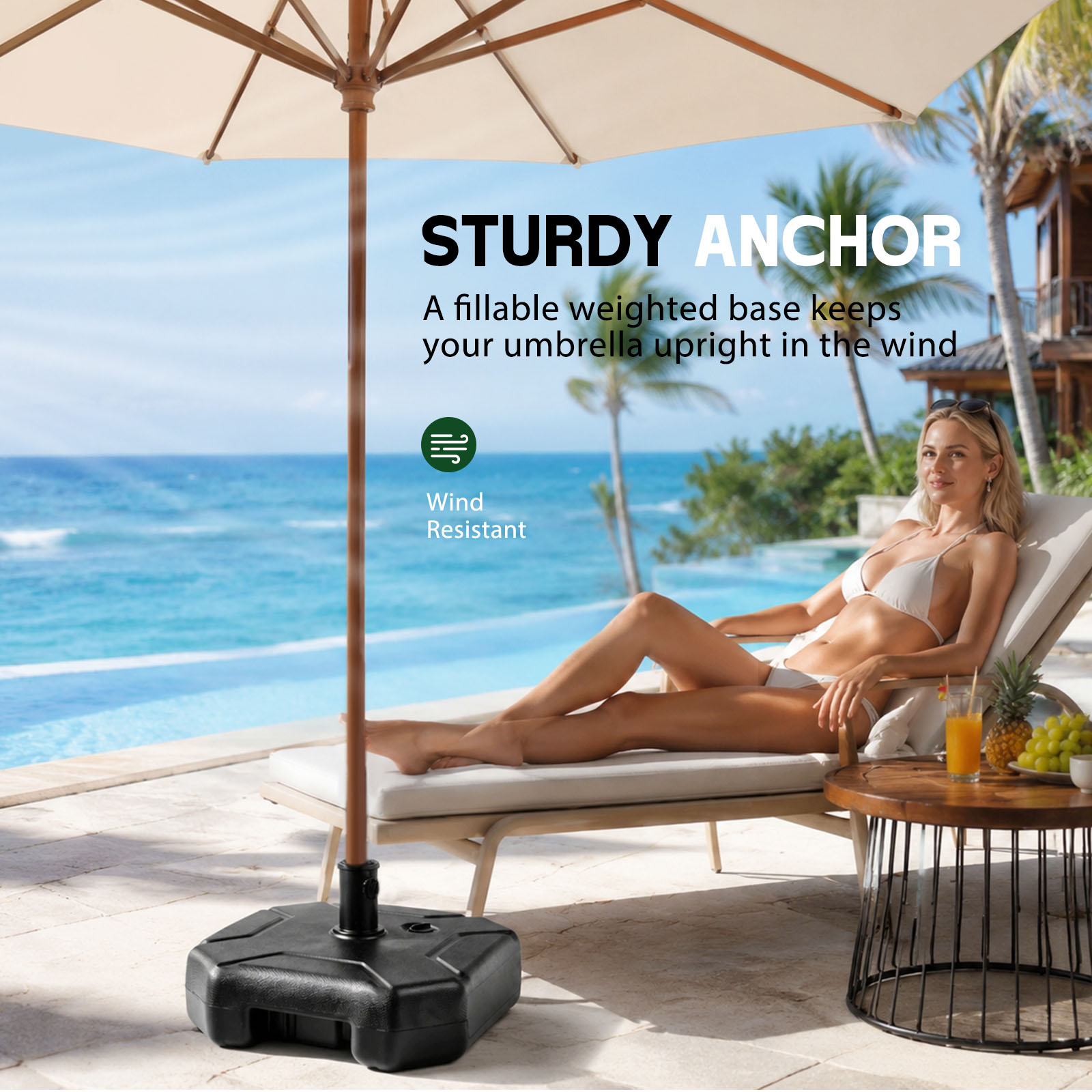 Наполняемая водой/песком утяже – обзор и цена Outdoor Furniture With Umbrella