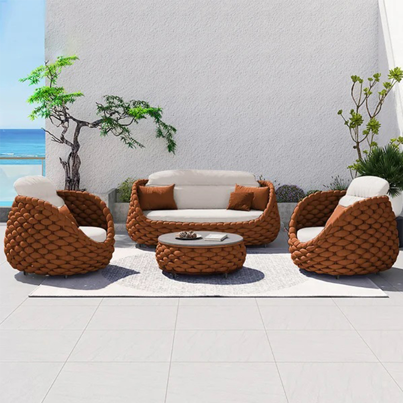 Садовый диван-комплект Juechen – обзор и цена Rattan Lounge Set