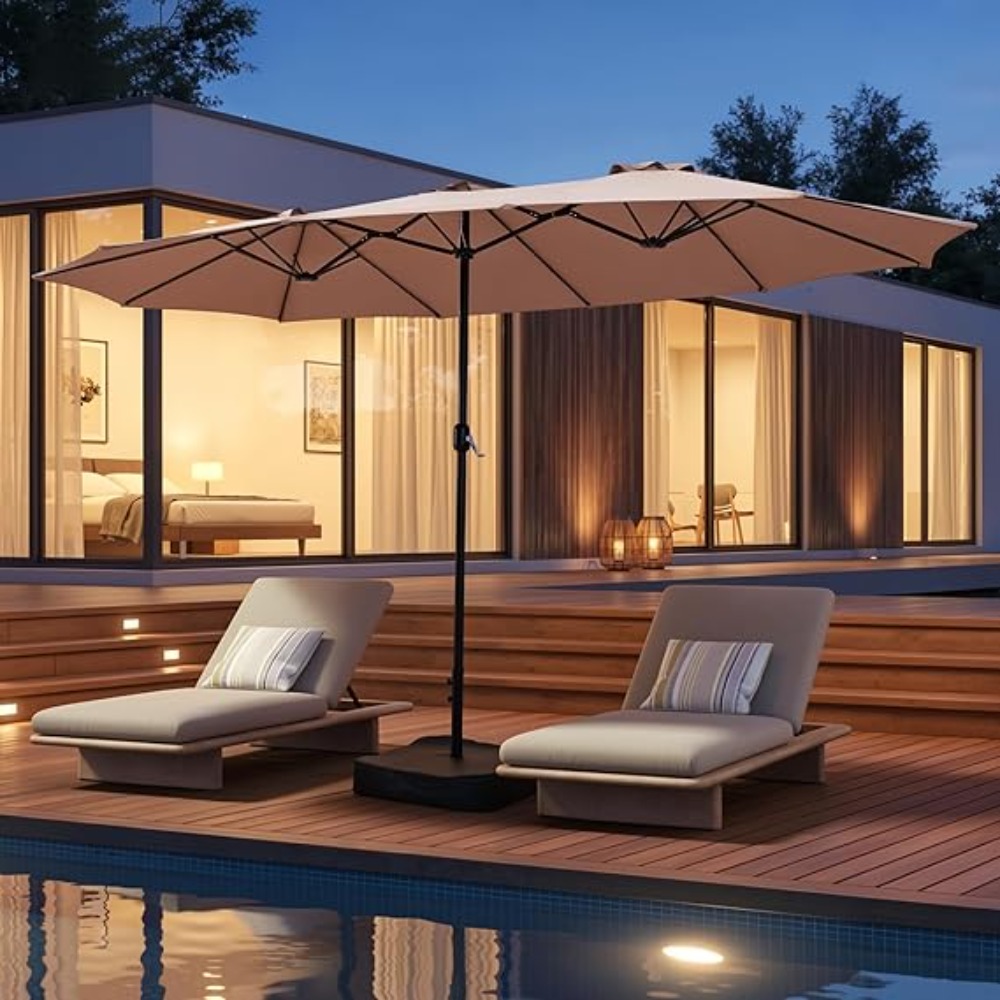 Зонт для патио 15 футов с осно – обзор и цена Outdoor Furniture With Umbrella