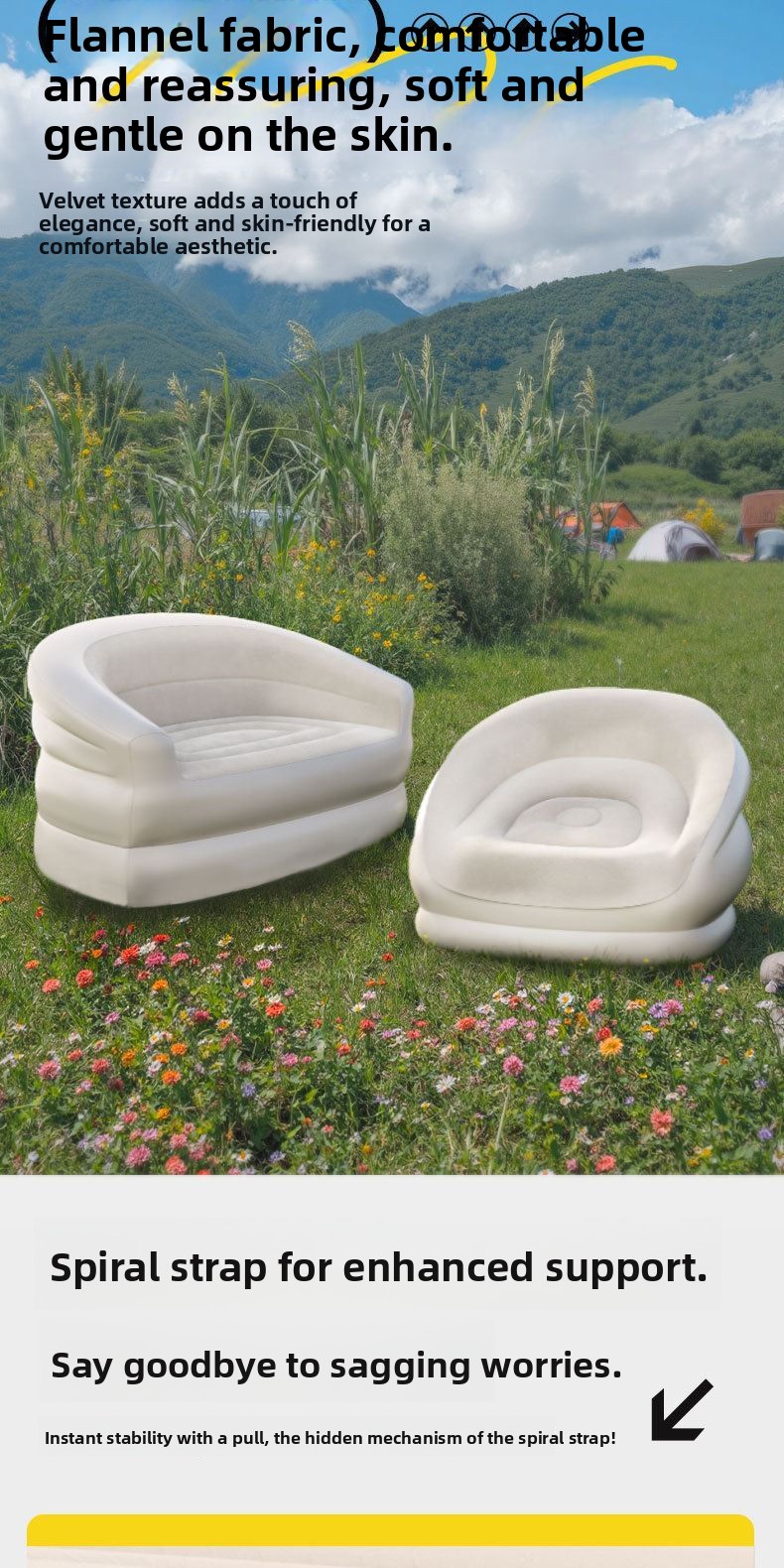 Портативный надувной диван для – обзор и цена Outdoor Furniture Designer