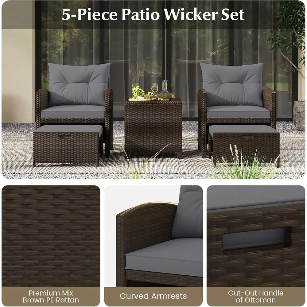 Комплект садовой мебели из 5 п – обзор и цена Rattan Lounge Set