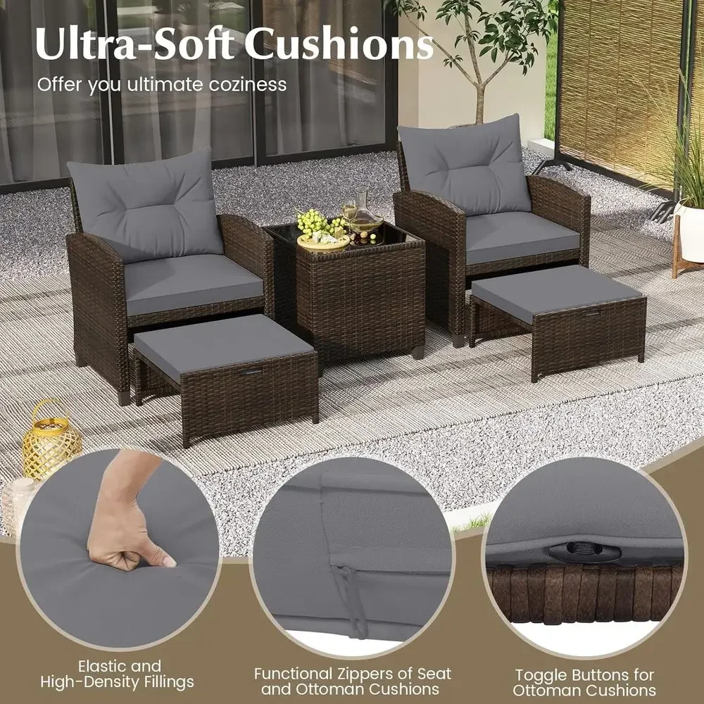 Комплект садовой мебели из 5 п – обзор и цена Rattan Lounge Set