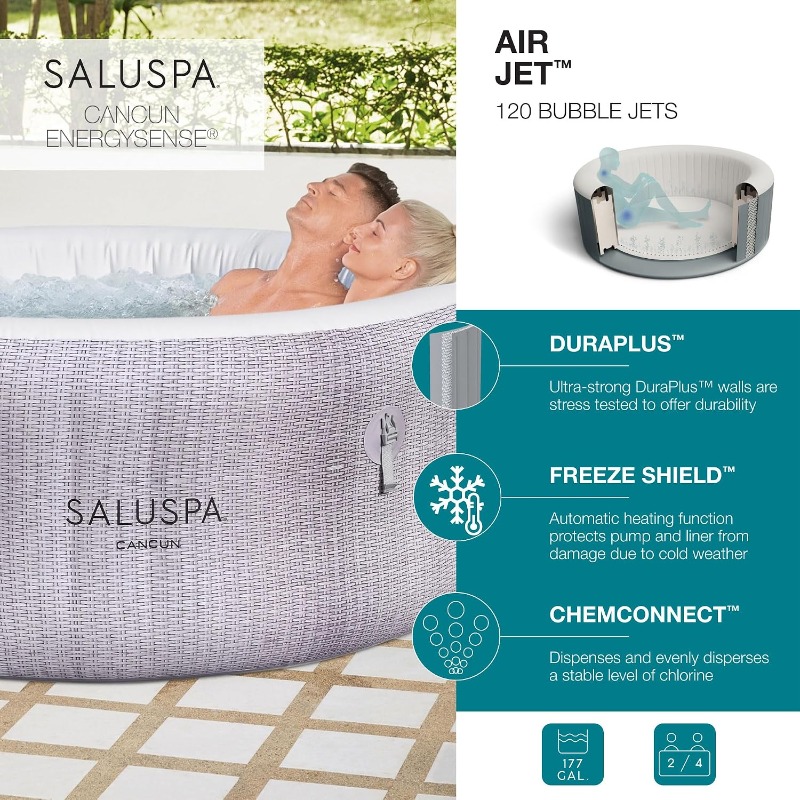 Надувной спа-бассейн Bestway S – обзор и цена Inflatable Hot Tub