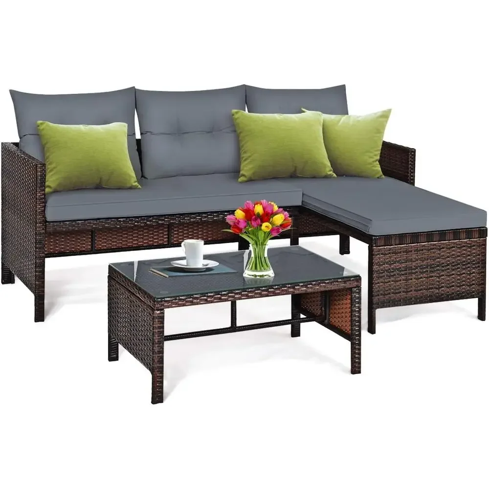 Плетеная садовая мебель из рот – обзор и цена Rattan Lounge Set