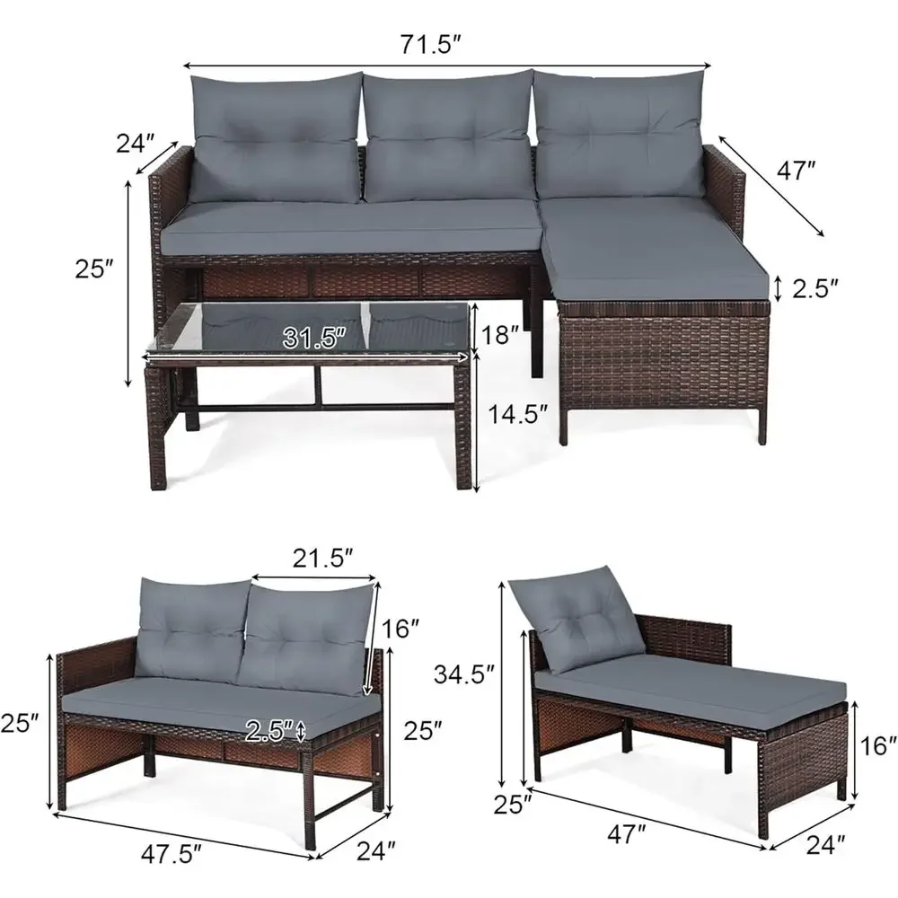 Плетеная садовая мебель из рот – обзор и цена Rattan Lounge Set
