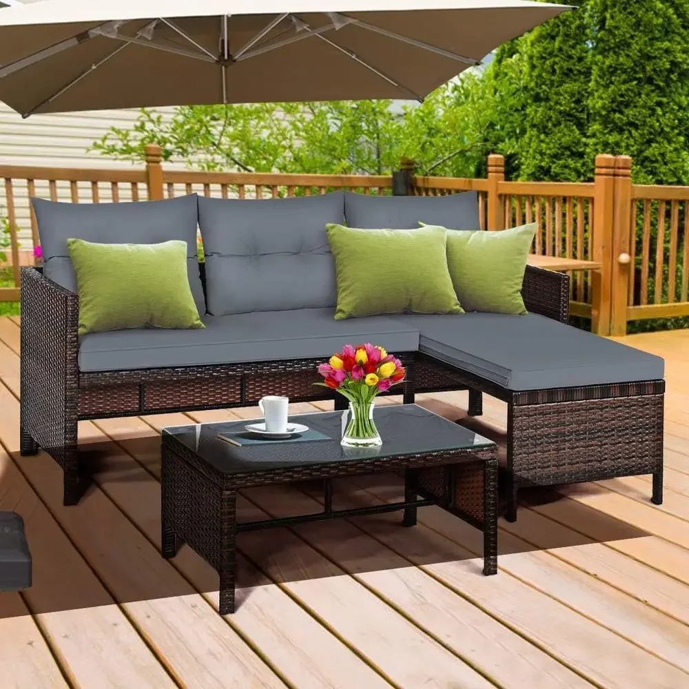 Плетеная садовая мебель из рот – обзор и цена Rattan Lounge Set